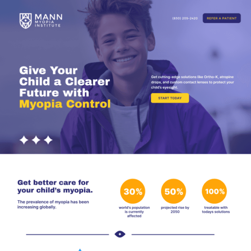 Stone Oak Vision website design